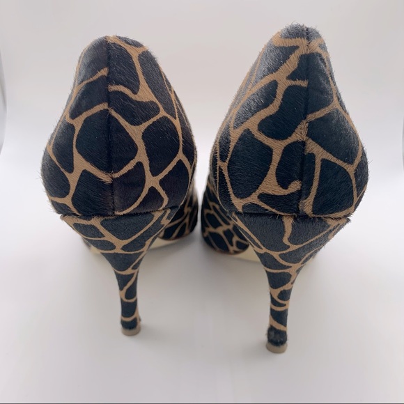 🎉HP🎉 BCBGirls Peep Toe Pumps 8M Ariel Giraffe - Picture 3 of 7